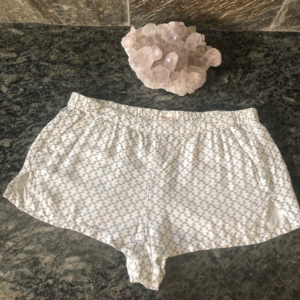silence + noise patterned cotton shorts